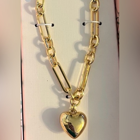 House of Harlow 1960 Chunky Gold Heart Pendant Necklace - Picture 2 of 5